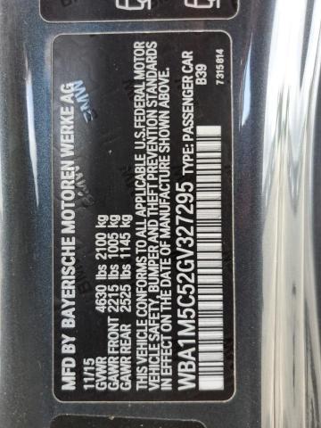 WBA1M5C52GV327295 - 2016 BMW M235XI GRAY photo 10