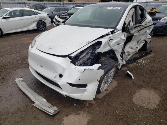 5YJYGDEE4MF067315 - 2021 TESLA MODEL Y أبيض صورة 2