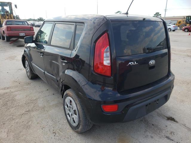 KNDJT2A57D7621430 - 2013 KIA SOUL BLACK photo 3