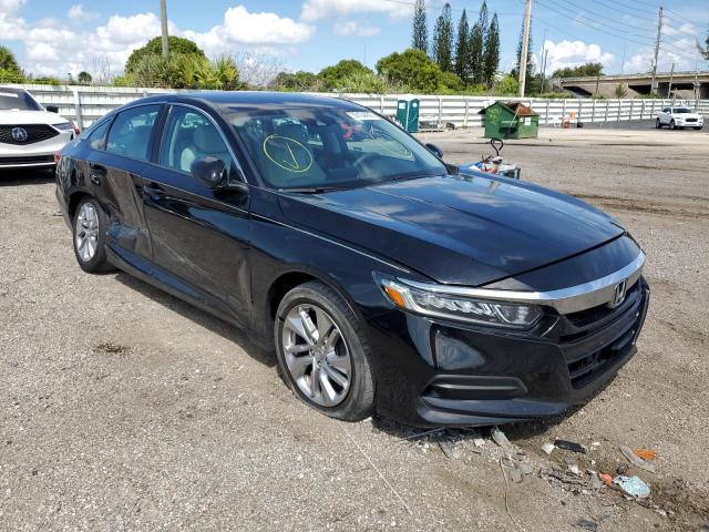 1HGCV1F12JA251457 - 2018 HONDA ACCORD LX BLACK photo 1