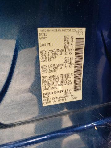 1N6BA1F48GN501377 - 2016 NISSAN TITAN XD S BLUE photo 10