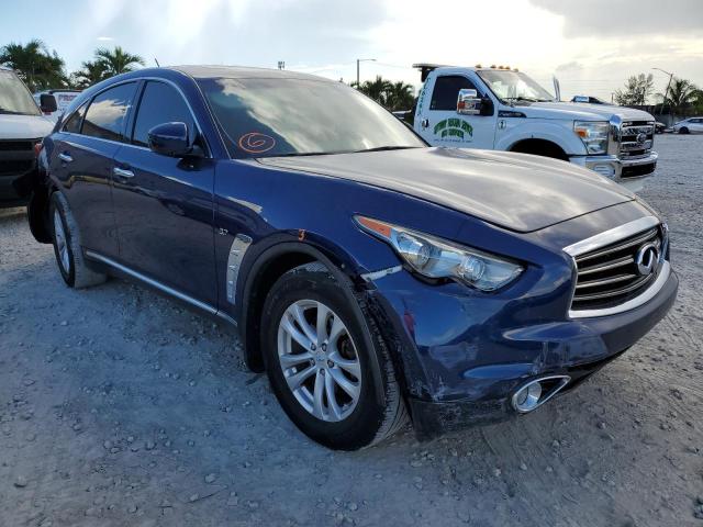 JN8CS1MU2EM451039 - 2014 INFINITI QX70 BLUE photo 1