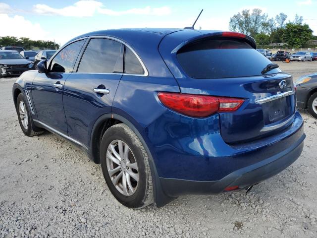 JN8CS1MU2EM451039 - 2014 INFINITI QX70 BLUE photo 3