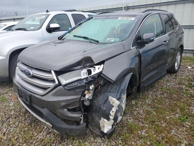 2FMPK4J98HBB40249 - 2017 FORD EDGE SEL GRAY photo 2