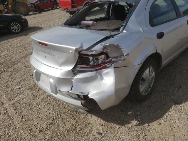 1B3EL36X04N182960 - 2004 DODGE STRATUS SE SILVER photo 9