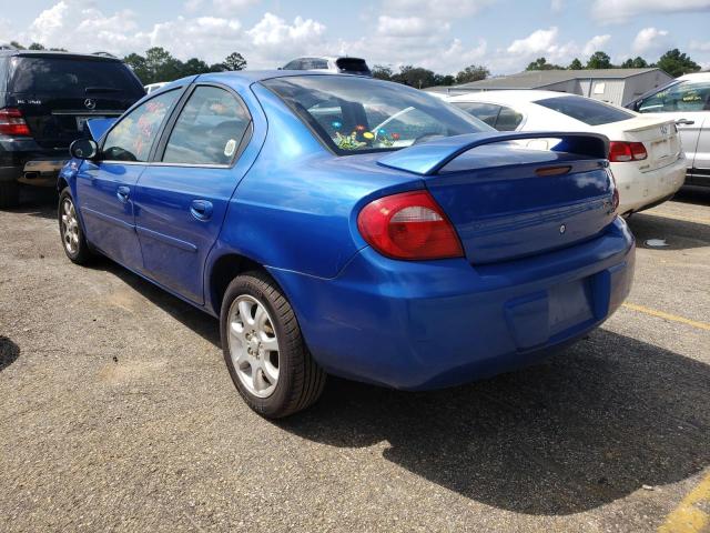 1B3ES56C84D574764 - 2004 DODGE NEON SXT BLUE photo 3