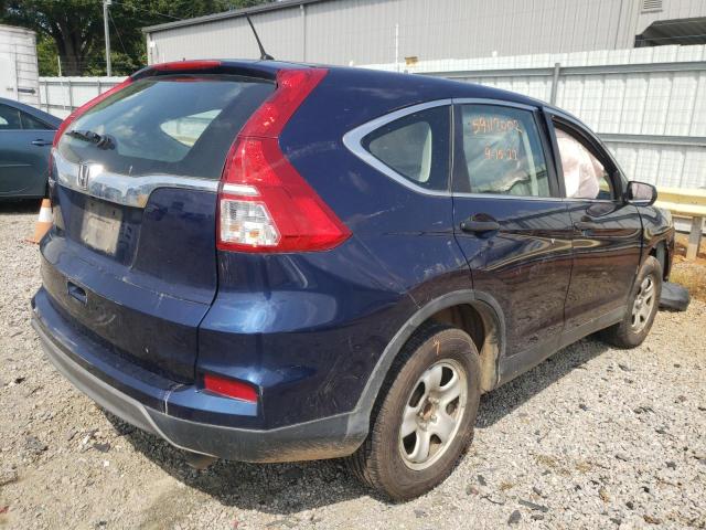 3CZRM3H33FG704056 - 2015 HONDA CR-V LX BLUE photo 4