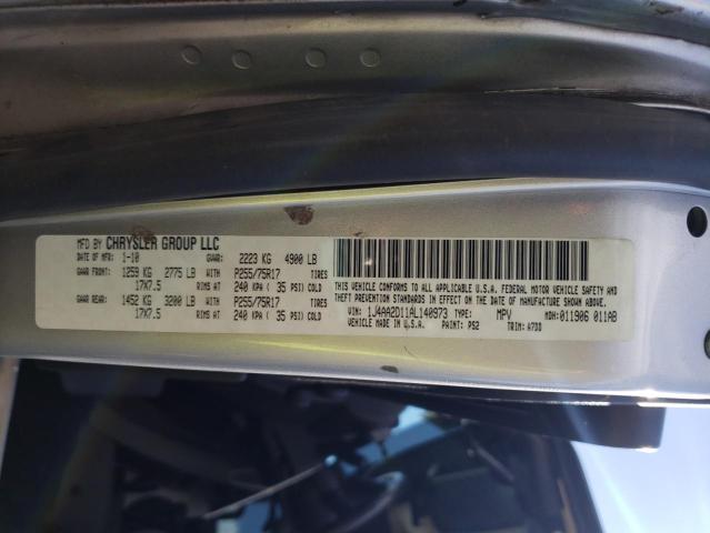 1J4AA2D11AL140973 - 2010 JEEP WRANGLER S SILVER photo 10