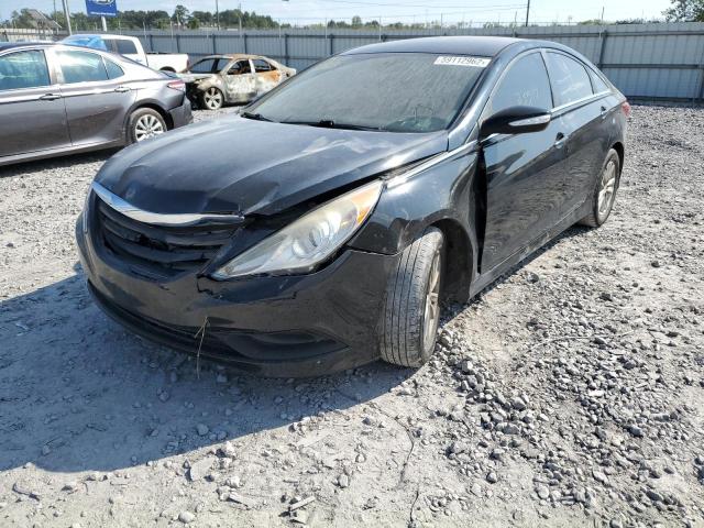 5NPEB4AC2EH843126 - 2014 HYUNDAI SONATA GLS BLACK photo 2