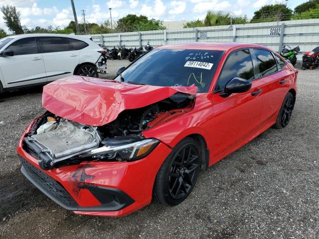 2HGFE2F50NH521542 - 2022 HONDA CIVIC SPOR RED photo 2