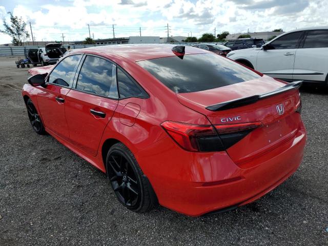 2HGFE2F50NH521542 - 2022 HONDA CIVIC SPOR RED photo 3