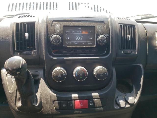 3C6TRVAG3KE512980 - 2019 RAM PROMASTER WHITE photo 9