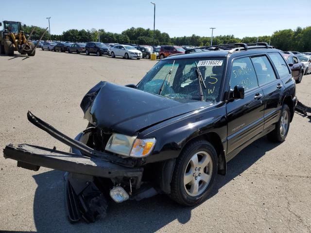 JF1SF65642H729183 - 2002 SUBARU FORESTER S BLACK photo 2