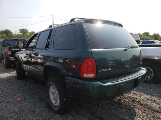 1B4HS28Y7WF225702 - 1998 DODGE DURANGO GREEN photo 3