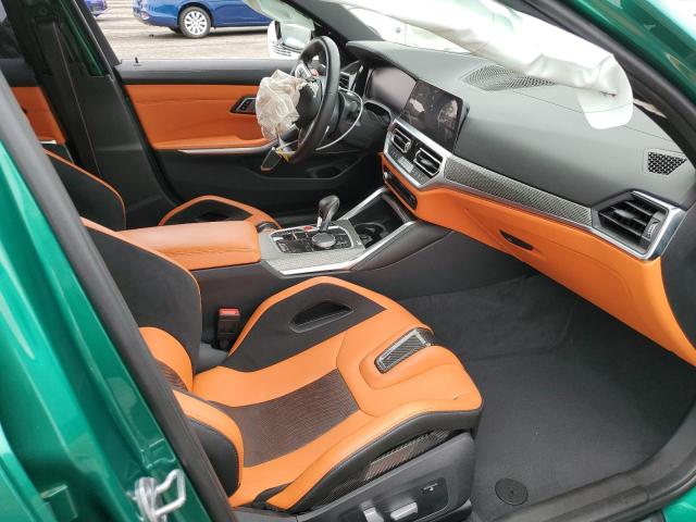 WBS33AY04NFM05919 - 2022 BMW M3 COMPETI GREEN photo 5