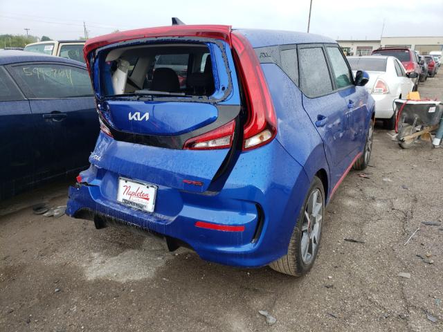 KNDJ63AU5N7803519 - 2022 KIA SOUL GT LI BLUE photo 4