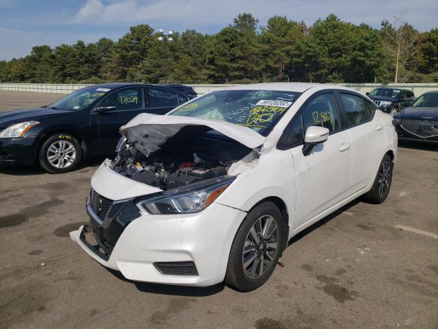 3N1CN8EV6ML922589 - 2021 NISSAN VERSA SV WHITE photo 2