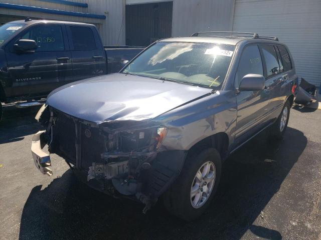 JTEGF21A830093074 - 2003 TOYOTA HIGHLANDER BLUE photo 2