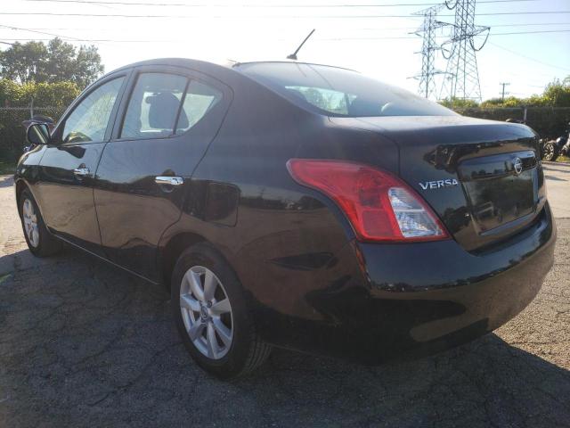 3N1CN7AP0CL805171 - 2012 NISSAN VERSA S BLACK photo 3