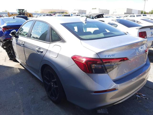 2HGFE2F53NH553241 - 2022 HONDA CIVIC SPOR SILVER photo 3