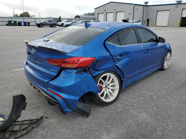 KMHD04LB5JU587498 - 2018 HYUNDAI ELANTRA SP BLUE photo 4