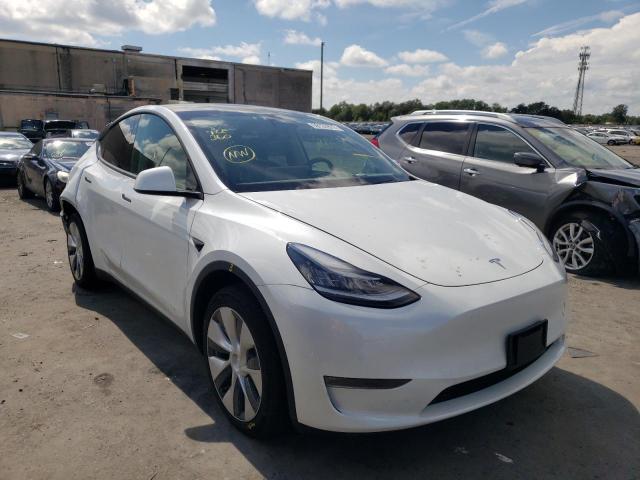 5YJYGDEE6MF077747 - 2021 TESLA MODEL Y WHITE photo 1