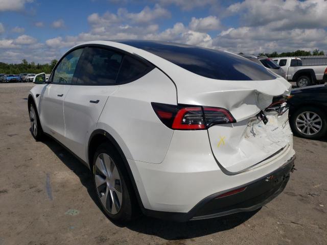 5YJYGDEE6MF077747 - 2021 TESLA MODEL Y Blanc photo 3