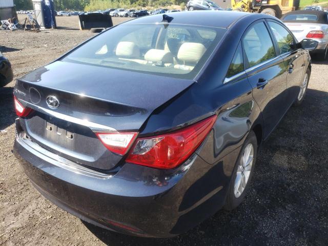 5NPEB4AC4DH783302 - 2013 HYUNDAI SONATA GLS BLUE photo 4