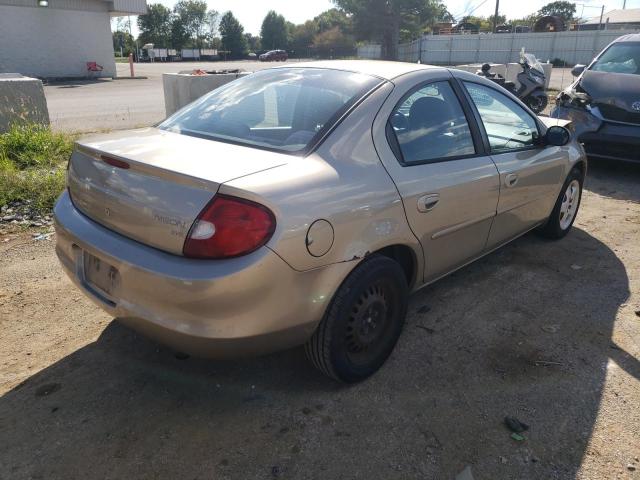 1B3AS46C52D608133 - 2002 DODGE NEON SE TAN photo 4