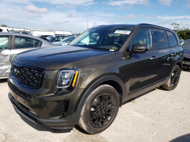 5XYP5DHC3MG126181 - 2021 KIA TELLURIDE BROWN photo 2