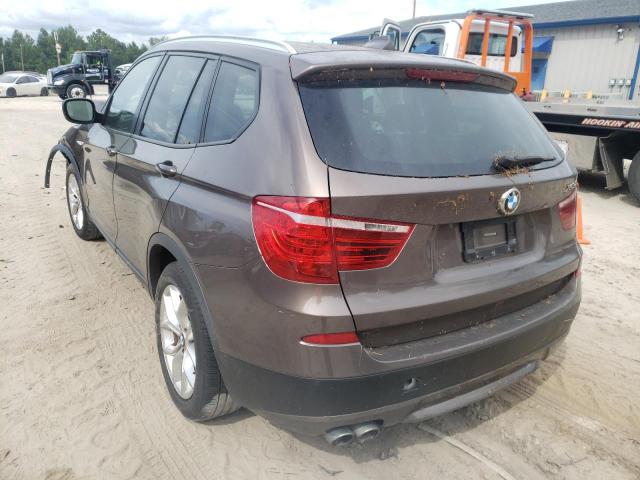 5UXWX9C53E0D26269 - 2014 BMW X3 XDRIVE2 TAN photo 3