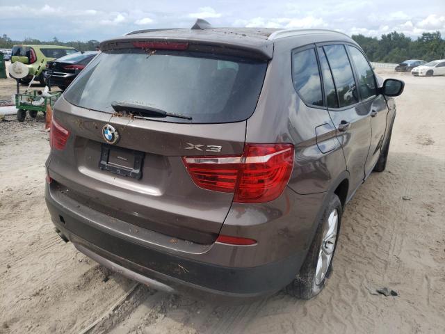 5UXWX9C53E0D26269 - 2014 BMW X3 XDRIVE2 TAN photo 4