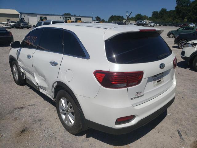 5XYPGDA33KG464956 - 2019 KIA SORENTO L WHITE photo 3