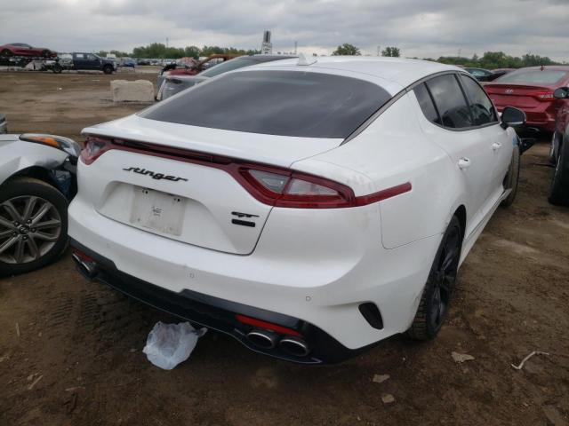 KNAE35LCXL6074492 - 2020 KIA STINGER GT WHITE photo 4