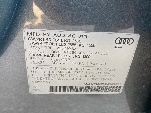 WA1CGAFPXFA089527 - 2015 AUDI SQ5 PREMIU GRAY photo 10