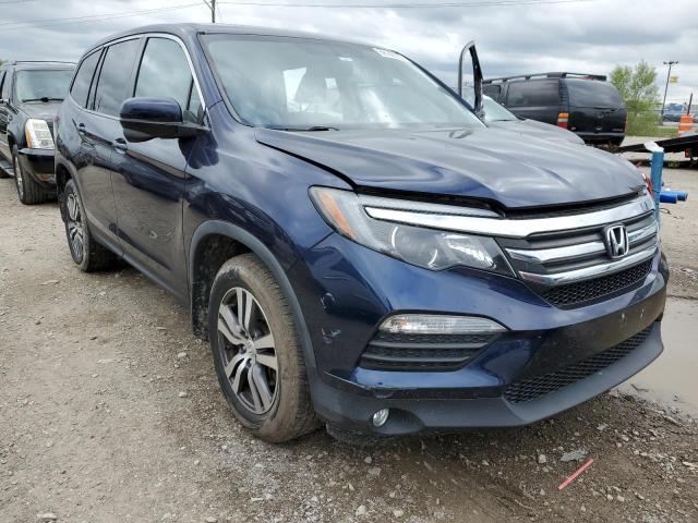 5FNYF6H70GB024235 - 2016 HONDA PILOT EXLN BLUE photo 1