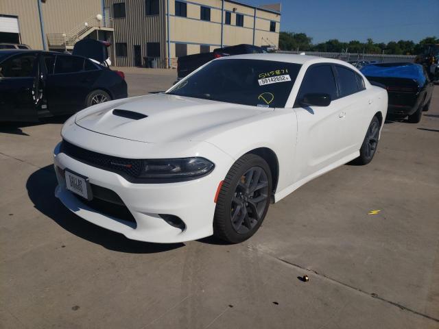 2C3CDXHG7KH545871 - 2019 DODGE CHARGER GT WHITE photo 2