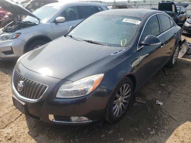 2G4GS5EV4D9127531 - 2013 BUICK REGAL PREM CHARCOAL photo 2