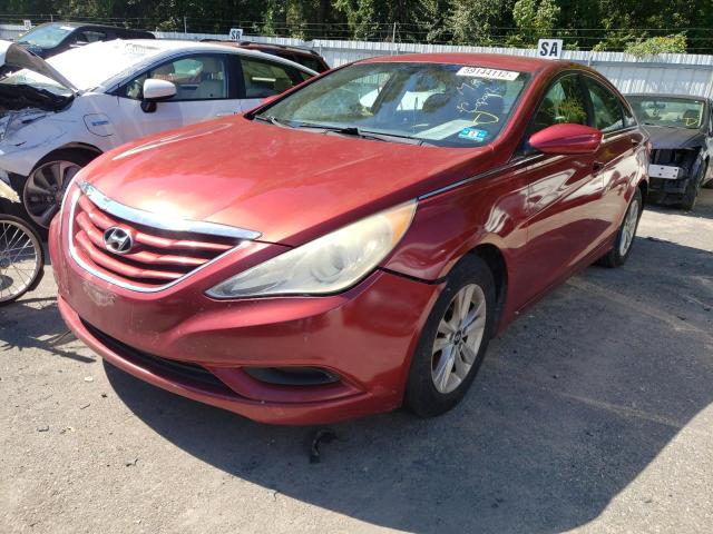 5NPEB4AC6CH485767 - 2012 HYUNDAI SONATA GLS RED photo 2