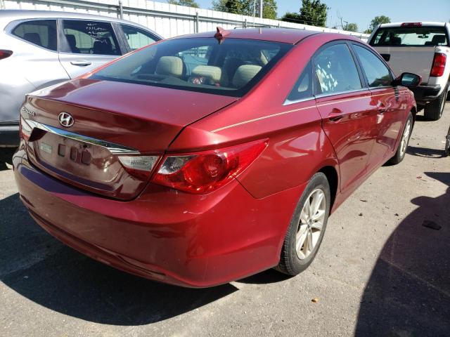 5NPEB4AC6CH485767 - 2012 HYUNDAI SONATA GLS RED photo 4