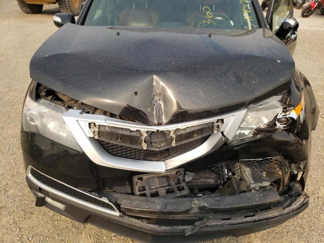 2HNYD2H62CH537801 - 2012 ACURA MDX ADVANC BLACK photo 7