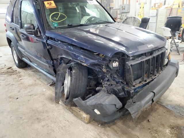 1J4GL48K27W522178 - 2007 JEEP LIBERTY SP BLUE photo 9