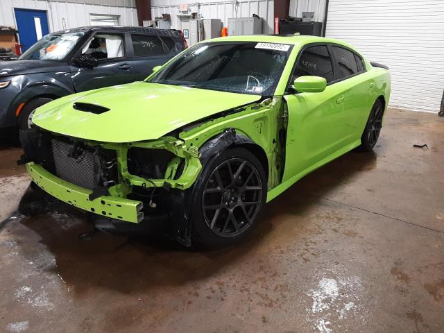 2C3CDXGJ5KH721300 - 2019 DODGE CHARGER SC GREEN photo 2