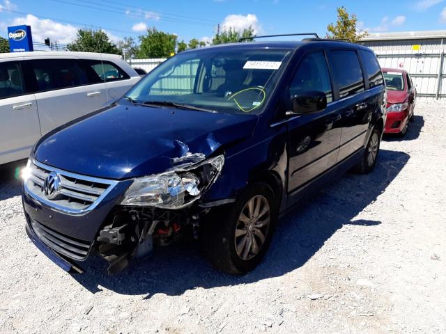 2C4RVABG5ER135139 - 2014 VOLKSWAGEN ROUTAN SE BLUE photo 2