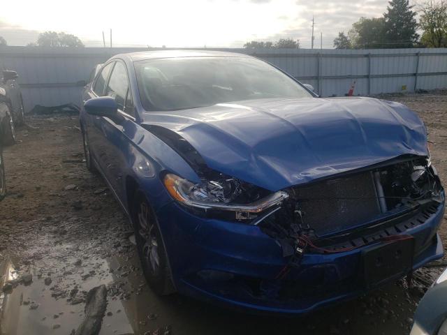 3FA6P0G77HR202554 - 2017 FORD FUSION S BLUE photo 1