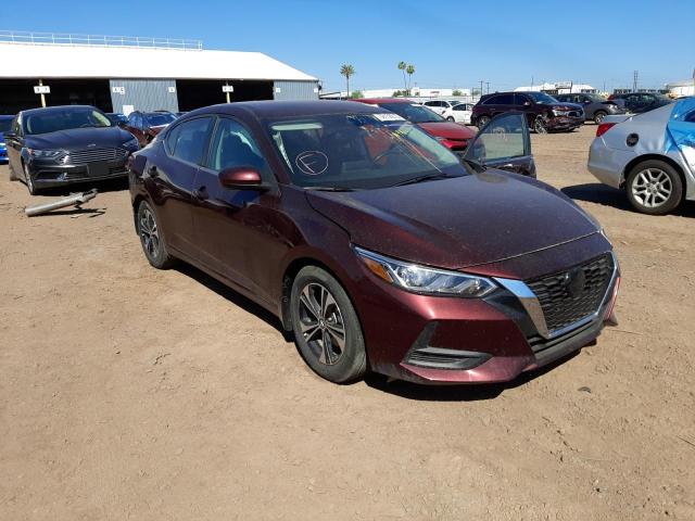 3N1AB8CV5MY311653 - 2021 NISSAN SENTRA SV MAROON photo 1