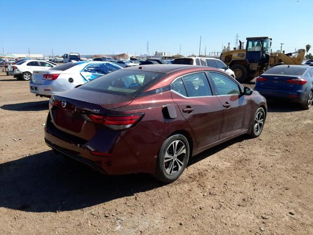 3N1AB8CV5MY311653 - 2021 NISSAN SENTRA SV MAROON photo 4