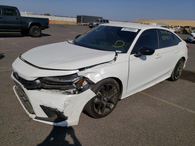 2HGFE2F59NH512001 - 2022 HONDA CIVIC SPOR WHITE photo 2