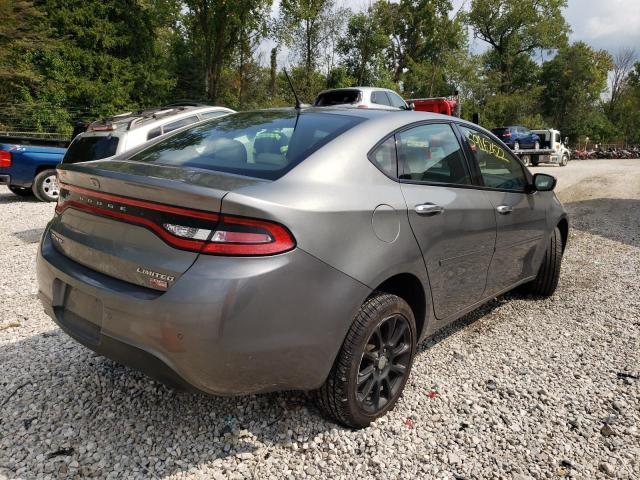 1C3CDFCH3DD300172 - 2013 DODGE DART LIMIT GRAY photo 4