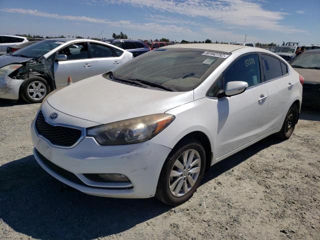 KNAFX4A80E5115531 - 2014 KIA FORTE EX WHITE photo 2